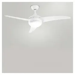 Schiffsventilator aus mattweißem Metall, 24 W LED 7160 B CT, Wechselstrommotor