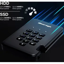 Istorage diskAshur Pro2 SSD 8TB FIPS (8000 GB), Externe SSD Grau