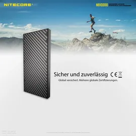 Nitecore NB10000 Externer Akku 10.000 mAh, Schwarz