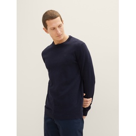 Tom Tailor 1038426 Basic Knit Pullover Knitted Navy Melange 2XL