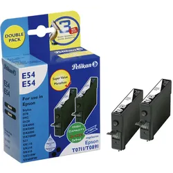 Pelikan E54 Double Pack - 2er-Pack - 9 ml - Schwarz - kompatibel - Tintenpatrone