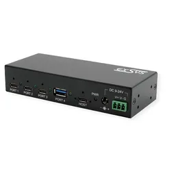 Exsys USB 3.2 Gen2 HUB 4-Port inkl.Netzt. 3xC-Anschluss 1x A-Anschluss - Digital