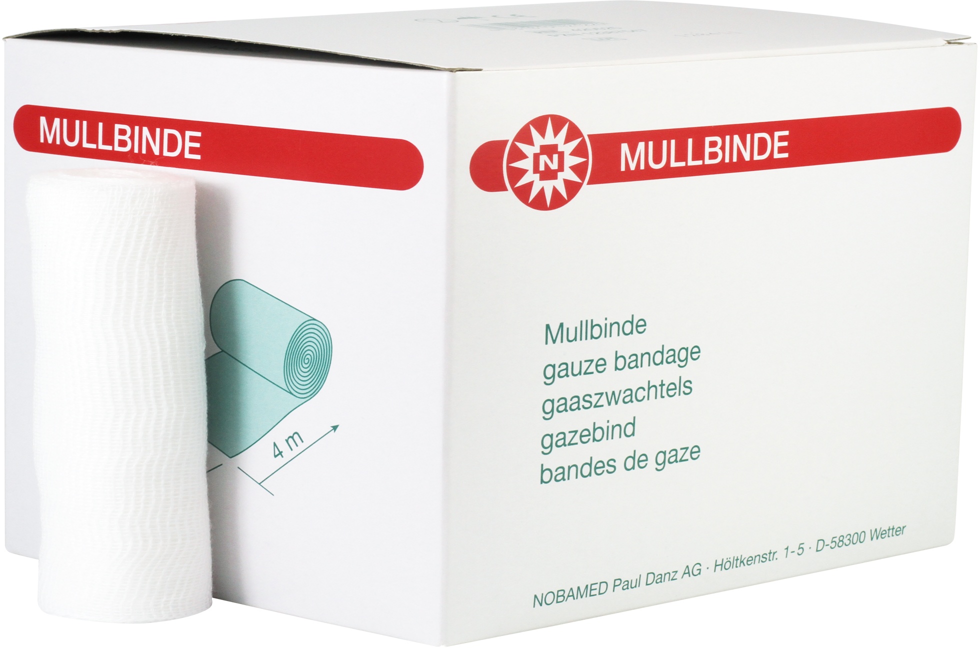 NOBAMED Mullbinden Baumwolle 4 m