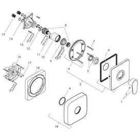 Hansgrohe AXOR Citterio M Einhebel Brausenmischer Unterputz, 34625820,