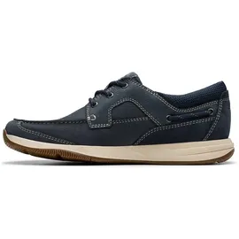 CLARKS Herren. Sailview Lace -, Navy Nubuck, 45 EU