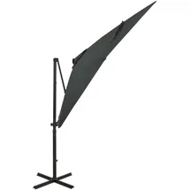 vidaXL Ampelschirm mit LED-Beleuchtung 250 cm Anthrazit