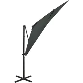vidaXL Ampelschirm mit LED-Beleuchtung 250 cm Anthrazit