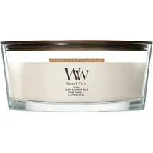Woodwick Tonka & Almond Milk Duftkerze 454 g beige