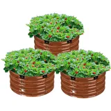 Vevor Hochbeet Pflanzbeet Metall Gemüsebeet Pflanzkasten 3er-Set 590x265mm