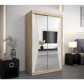 abiks möbel Schwebetürenschrank MONACO 120 x 200 x 62 cm Weiß