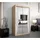 abiks möbel Schwebetürenschrank MONACO 120 x 200 x 62 cm Weiß