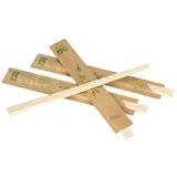 Papstar Essstäbchen Holz "pure", 21 cm einzeln gehüllt (89501, 100 Paare)