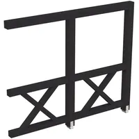 SKANHOLZ Andreaskreuz-Seitenwand 255 x 210 cm grau