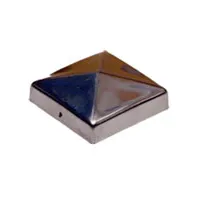 Pfostenkappe - Edelstahl - Pyramide flach - 90x90mm