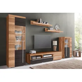 INOSIGN Wohnwand »Roger,Breite 270 cm moderne Mediawand ohne Beleuchtung« Set, 5 Stk. tlg., INOSIGN wotan eiche/schwarz