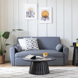 Happy Garden Couchtisch, Rund, 80cm Skandinavischer Stil Schwarz, Liv