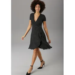 Sommerkleid, mit Volant, Gr. 40 - N-Gr, schwarz-weiß-gepunktet, Kleider, 54662300-40 N-Gr