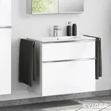 evineo ineo4 Unterschrank B: 81 cm, 2 Auszüge, mit Griff, für Duravit ME by Starck Waschtisch,, BE0266WH,