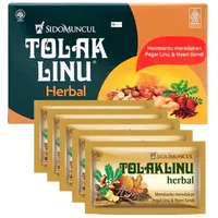 Sido Muncul Tolak Angin Linu Herbal – Traditionelles Getränk mit Ingwer, Kurkuma und Zimt – Packung mit 5 trinkfertigen Beuteln