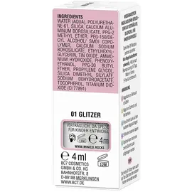 MINICO Peel-Off KinderNagellack Glitzer 4ml - TopCoat NEU