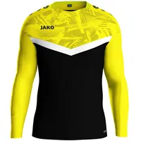 Jako Unisex Sweatshirt Iconic, schwarz/Soft Yellow, L