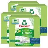 FROSCH Frosch All-in-1 Spülmaschinen Tabs Limone 30 Tabs - Kristall-Glanz (4e Spülmaschinenreiniger