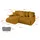 altdecor Ecksofa Cord 2-Sitzer Senfgelb