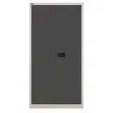 Bisley Aktenschrank Universal Flügeltürenschrank in Lichtgrau/Anthrazitgrau - Maße: H 181 x B 91 x T 40 cm grau