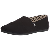 TOMS Herren Alpargata aus recycelter Baumwolle Flache Slipper, SCHWARZ, 42.5 EU