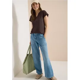 Cecil Kurzarm Shirt im Tunika-Look - Braun
