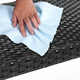 CASARIA Gartenbank 122 x 58 x 87 cm Schwarz