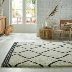 Kadima Design Vielseitiger Hochflor-Teppich `Kent Pearl`. 120x170 cm