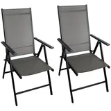 Chillroi Gartensessel Klappsessel 56 x 65 x 108 cm grau 2 St.