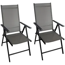Chillroi Gartensessel Klappsessel 56 x 65 x 108 cm grau 2 St.