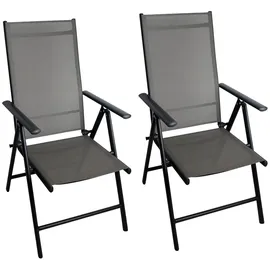 Chillroi Gartensessel Klappsessel 56 x 65 x 108 cm grau 2 St.