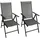 Chillroi Gartensessel Klappsessel 56 x 65 x 108 cm grau 2 St.