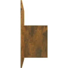 vidaXL Kopfteil mit Nachttischen Räuchereiche Holzwerkstoff
