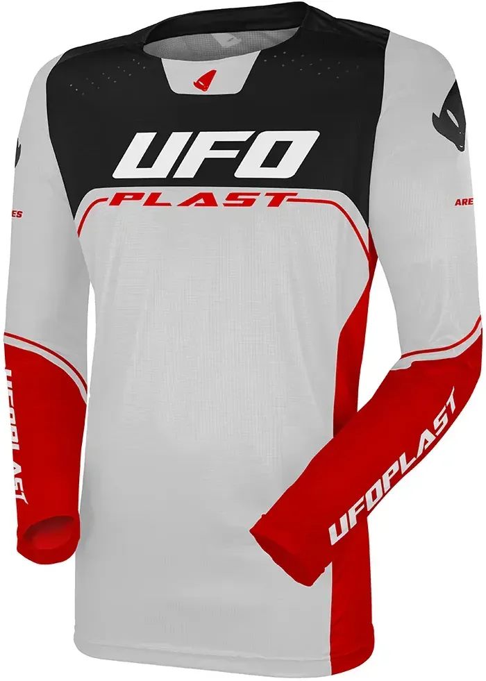 Ufo Ares Langarm-trikot - Grey / Red - 2XL