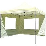 VCM Faltpavillon 3 x 3 m inkl. 2 Seitenteile Weiß