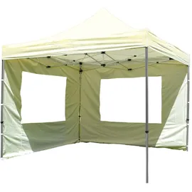 VCM Faltpavillon 3 x 3 m inkl. 2 Seitenteile Weiß