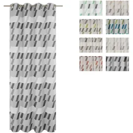 Wirth Vorhang WIRTH "Bray" Gr. 5, grau (dunkelgrau), B:132cm H:255cm, Jacquard, Baumwolle, Polyester, Gardinen