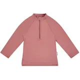 Sterntaler Badeshirt Langarm Uni – UV-Schutz 50+ Schwimmshirt – Unisex Beachwear schnelltrocknend – Kinder Rashguard mit Reißverschluss & Kinnschutz – Rosenholz, Größe 68 - 68
