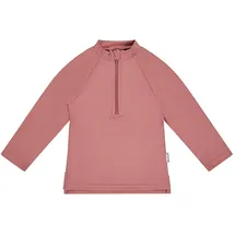 Sterntaler Badeshirt Langarm Uni – UV-Schutz 50+ Schwimmshirt – Unisex Beachwear schnelltrocknend – Kinder Rashguard mit Reißverschluss & Kinnschutz – Rosenholz, Größe 68 - 68