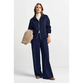 richroyal Sweatjacke RICHROYAL, Damen, Gr. L, midnight blau, Sweatware, Obermaterial: 45% Viskose, 44% Polyester, 11% Elasthan, normal, Sweatjacken Sweatjacke, Tunnelzug-Saum, Stehkragen, regular fit