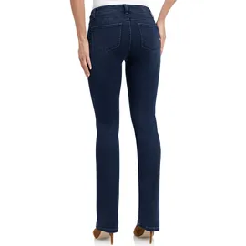 wonderjeans Bootcut-Jeans WONDERJEANS, Damen, Gr. 40, Länge 30, blau (blau used), Denim/Jeans, Obermaterial: 48% Polyester, 30% Baumwolle, 12% Viskose, 6% Lyocell, 4% Elasthan, figurbetont lang, Jeans, Figurbetonte Form mit leicht ausgestelltem Bein