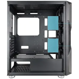 TooQ Gehäuse, Nightcity Nightcity Semitorre Gaming ARGB Midi Tower Schwarz, Silber