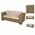 vidaXL Sofa-Set 2-Sitzer natur