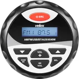 Velex Wasserdichter Marine-Bluetooth-Stereo-Medienempfänger, MP3-Player, AM- und UKW-Radio und USB, zum Streamen von Musik auf Booten, Golfwägen, Geländefahrzeuge, Whirlpools