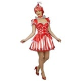 Das Kostümland Clown-Kostüm Clown Red Kostüm für Damen rot 34