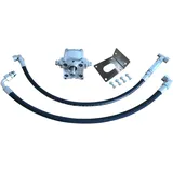 Anhängerpumpe Kipperpumpe Akkuschrauber PKW Anhänger Hydraulikpumpe (T-Stück BSP 3/8" mit Halteplatte)